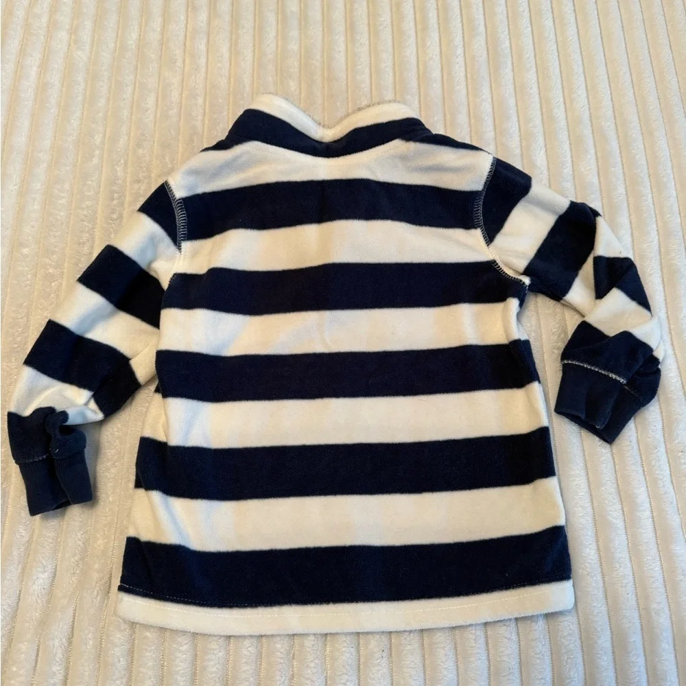 Carter's Navy and White Striped Kids Fleece